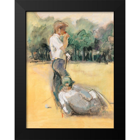 Give it a rest Black Modern Wood Framed Art Print by Declercq, Huguette