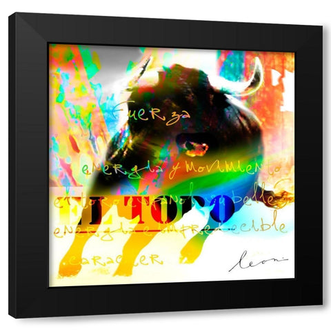 El Toro Black Modern Wood Framed Art Print with Double Matting by Bosboom, Leon