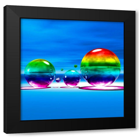 Rainbowl III Black Modern Wood Framed Art Print by Hillert, Peter