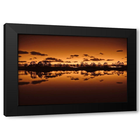 Symetrie Black Modern Wood Framed Art Print with Double Matting by Bertrande, Arnaud