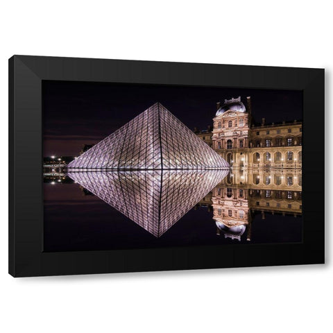 Le Diamant de Paris Black Modern Wood Framed Art Print with Double Matting by Bertrande, Arnaud