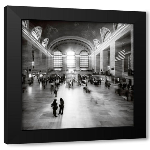 Grand Central Station Black Modern Wood Framed Art Print with Double Matting by Bertrande, Arnaud