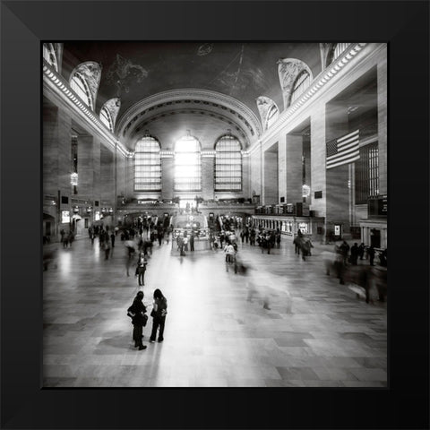 Grand Central Station Black Modern Wood Framed Art Print by Bertrande, Arnaud