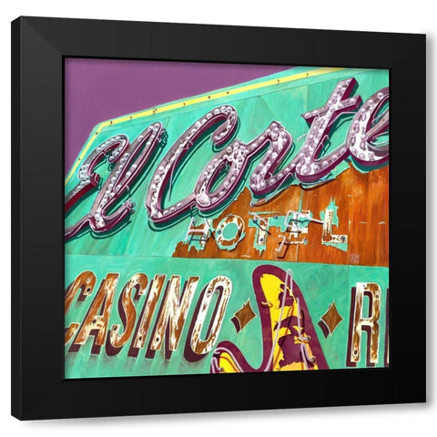 El Cortez Black Modern Wood Framed Art Print by van Sprengel, Didier