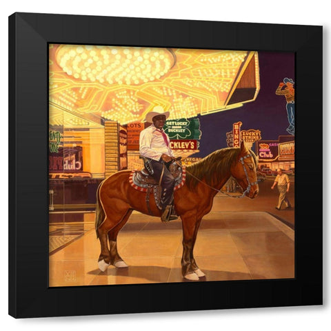 Get Lucky Black Modern Wood Framed Art Print by van Sprengel, Didier