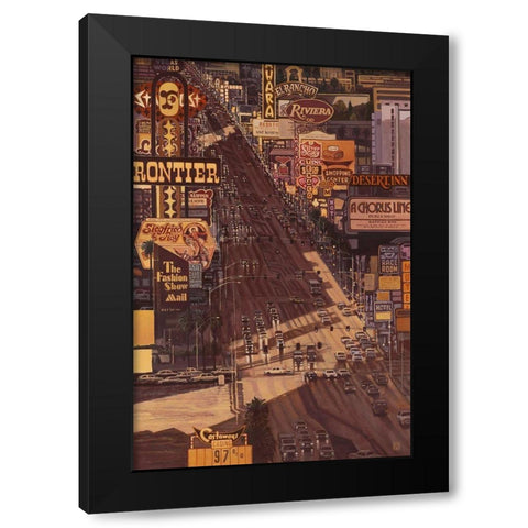 The Strip Black Modern Wood Framed Art Print by van Sprengel, Didier