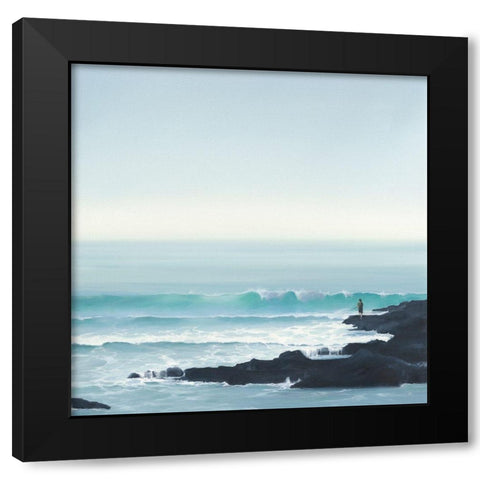 Fisherman II Black Modern Wood Framed Art Print with Double Matting by Reader, Dawn