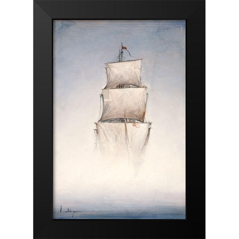 Danse la brume Black Modern Wood Framed Art Print by Letestu, Yann