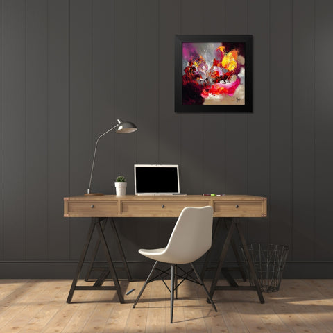 Joie de vivre Black Modern Wood Framed Art Print by Jadis