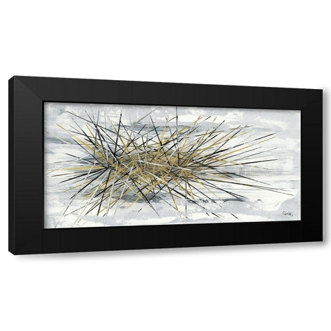 Etincelle Black Modern Wood Framed Art Print by Caro-H