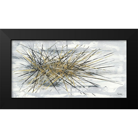Etincelle Black Modern Wood Framed Art Print by Caro-H