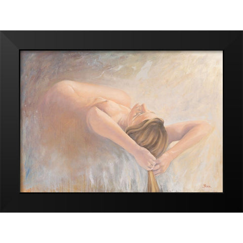 Nude II Black Modern Wood Framed Art Print by Mallo, Pierre