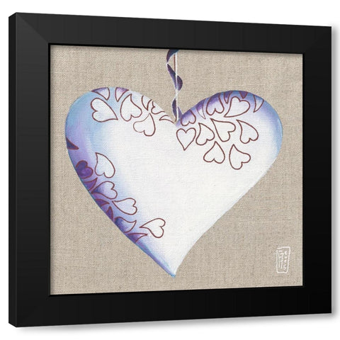 Tender Black Modern Wood Framed Art Print by Mellier, Francine