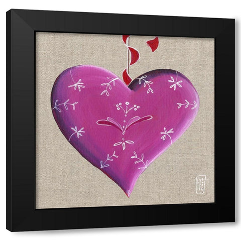 Sweety Black Modern Wood Framed Art Print by Mellier, Francine