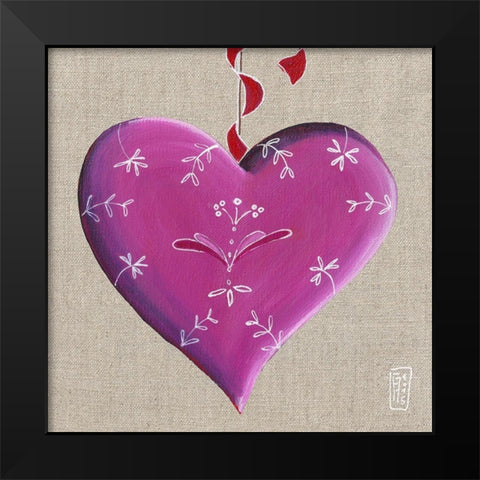 Sweety Black Modern Wood Framed Art Print by Mellier, Francine