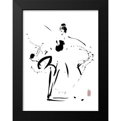 Affirmee sur ses pointes Black Modern Wood Framed Art Print by Hanniet, Marc