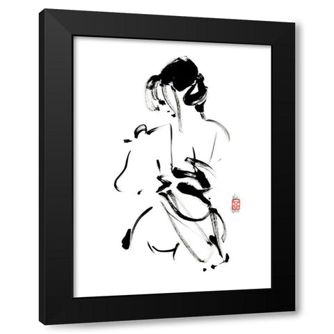 Coquine Black Modern Wood Framed Art Print with Double Matting by Hanniet, Marc