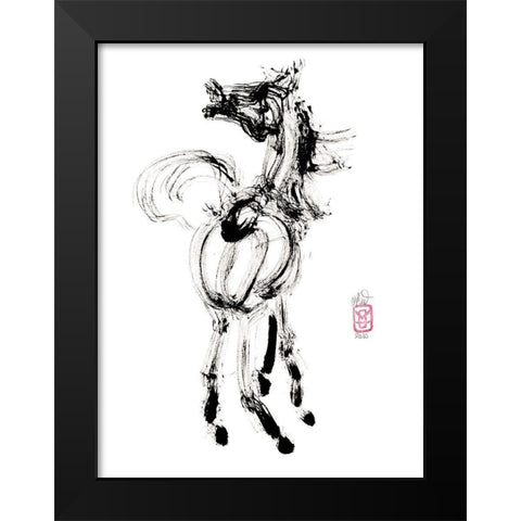 La rage de vivre Black Modern Wood Framed Art Print by Hanniet, Marc