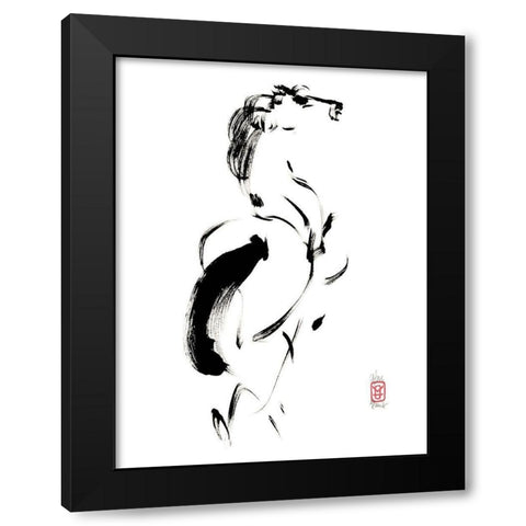 Etalon Black Modern Wood Framed Art Print by Hanniet, Marc