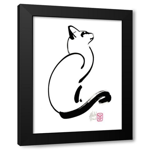 Fidele-lattente du maitre Black Modern Wood Framed Art Print with Double Matting by Hanniet, Marc