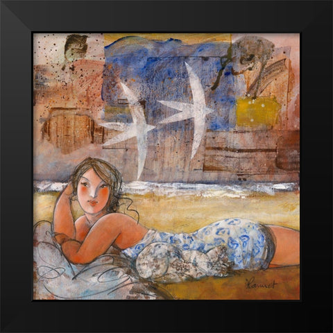 Autre et semblable Black Modern Wood Framed Art Print by Hanniet, Marc