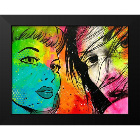 Hommage a Lichtenstein Black Modern Wood Framed Art Print by Lemahieu, Lise