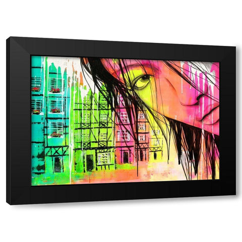 Zita Black Modern Wood Framed Art Print by Lemahieu, Lise