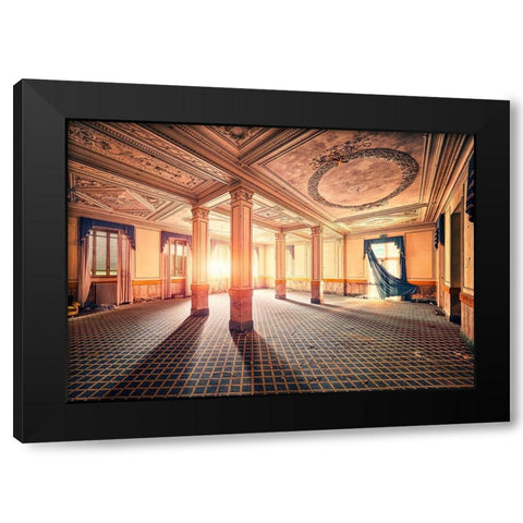 Grand Hotel Black Modern Wood Framed Art Print by Haker, Matthias