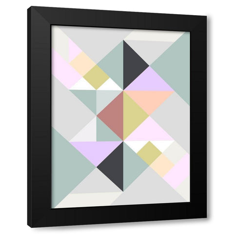 Linde Drehkraft Black Modern Wood Framed Art Print with Double Matting by SARA Design