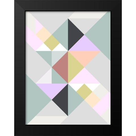 Linde Drehkraft Black Modern Wood Framed Art Print by SARA Design