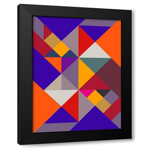 Frohlicher Rottanz Black Modern Wood Framed Art Print with Double Matting by SARA Design