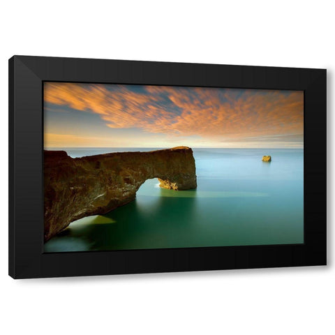 Dyrholaey Black Modern Wood Framed Art Print by Bertrande, Arnaud