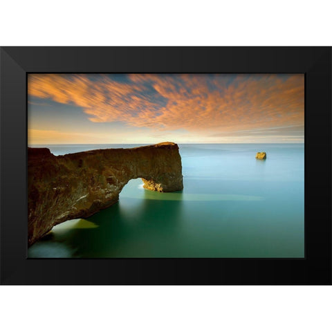 Dyrholaey Black Modern Wood Framed Art Print by Bertrande, Arnaud