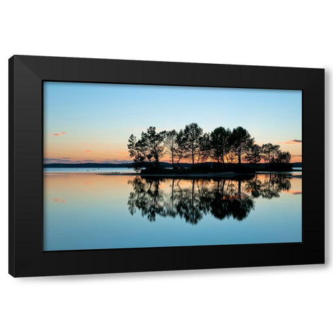 Recto - Verso Black Modern Wood Framed Art Print with Double Matting by Bertrande, Arnaud