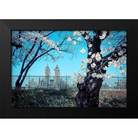 San Remo Building Black Modern Wood Framed Art Print by Bertrande, Arnaud