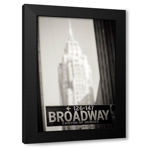 Broadway Black Modern Wood Framed Art Print with Double Matting by Bertrande, Arnaud