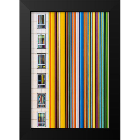 Vue sur Moretti Black Modern Wood Framed Art Print by Bertrande, Arnaud