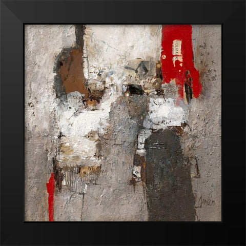 Emoties Black Modern Wood Framed Art Print by Verplanke, Jenny