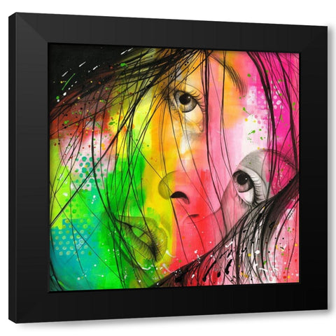 Alicia Black Modern Wood Framed Art Print with Double Matting by Lemahieu, Lise