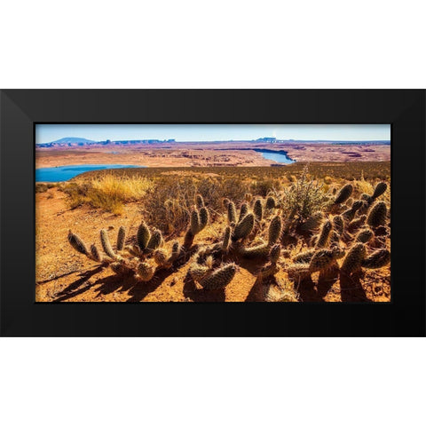Wildwest Cactus Black Modern Wood Framed Art Print by Lichtenwalter, Tom