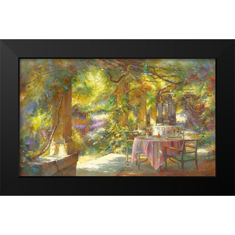 Instant benit Black Modern Wood Framed Art Print by Messely, Johan