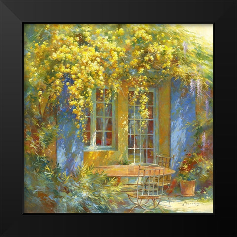 Palette printaniere Black Modern Wood Framed Art Print by Messely, Johan