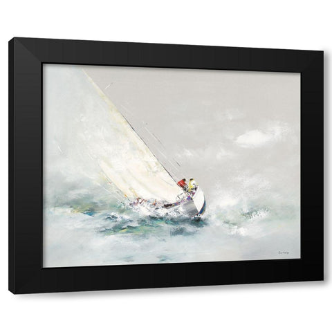 Gros Temps Black Modern Wood Framed Art Print with Double Matting by de Courcy, Gerard