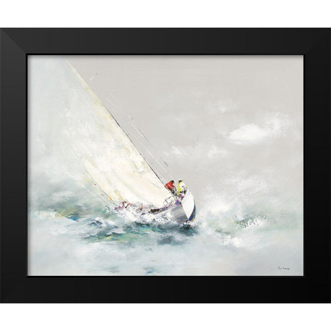 Gros Temps Black Modern Wood Framed Art Print by de Courcy, Gerard