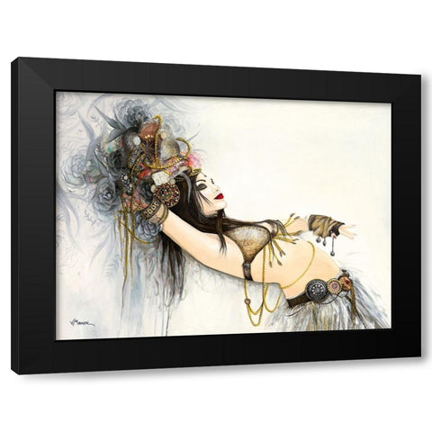 Expression Nomade Black Modern Wood Framed Art Print with Double Matting by Maugeri, Valerie
