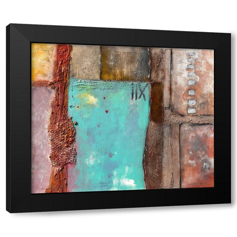Ruggine et verde Black Modern Wood Framed Art Print with Double Matting by Alba, Andreas