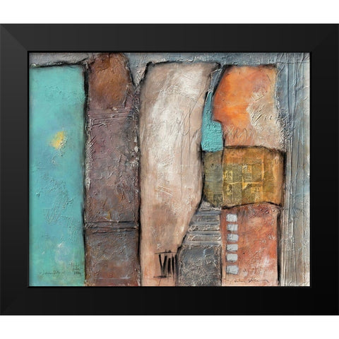 Leicht grun - blau Black Modern Wood Framed Art Print by Alba, Andreas