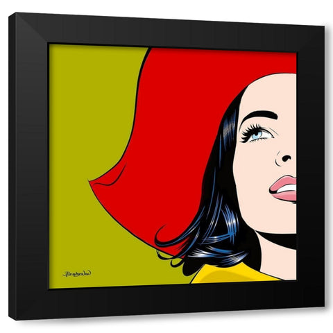 Joy Black Modern Wood Framed Art Print by Beaudenon, Thierry