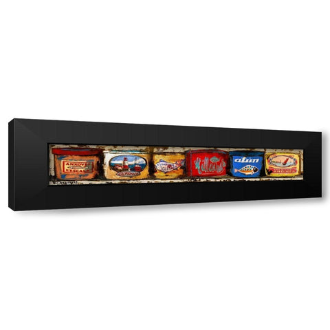 Latas Marineras Black Modern Wood Framed Art Print by Villanueva, Natalia