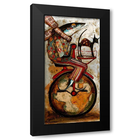 Trotamundos Black Modern Wood Framed Art Print by Villanueva, Natalia